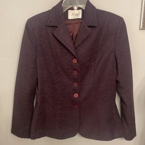 EUC Italian Made Purple Tweed Jacket